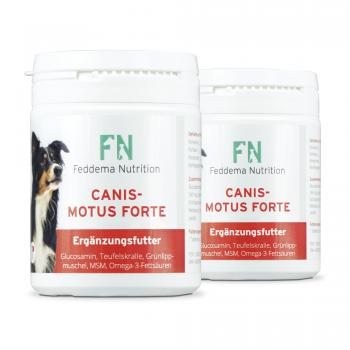 2 x Canis Motus Forte - Hunde-Ergänzungsfutter für Knorpel und Gelenke mit 1512mg/Tbl. Glucosaminsulfat, 160mg/Tbl. Teufelskralle, Grünlippmuschel, MSM